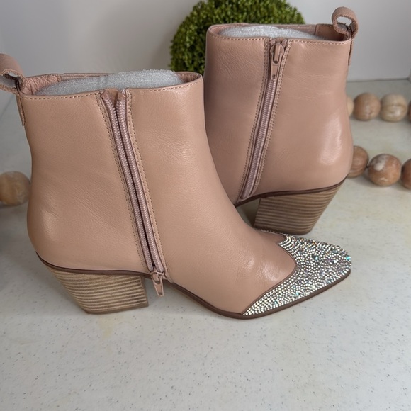 Matisse Blake - Monroe Rhinestone Booties Blush Pink Sz 8 - Picture 6 of 9